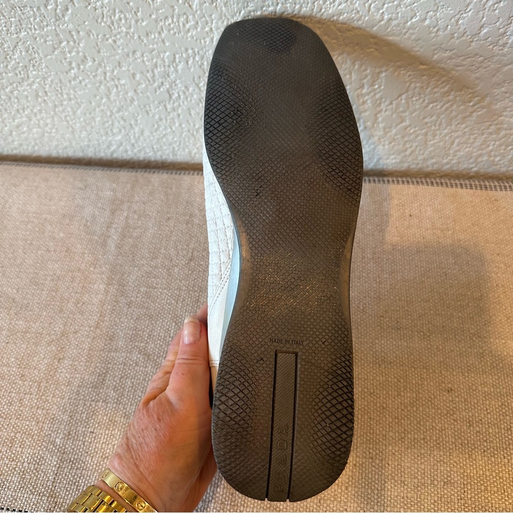 Prada Sport White Leather Mary Jane Left Shoe - Picture 8 of 14